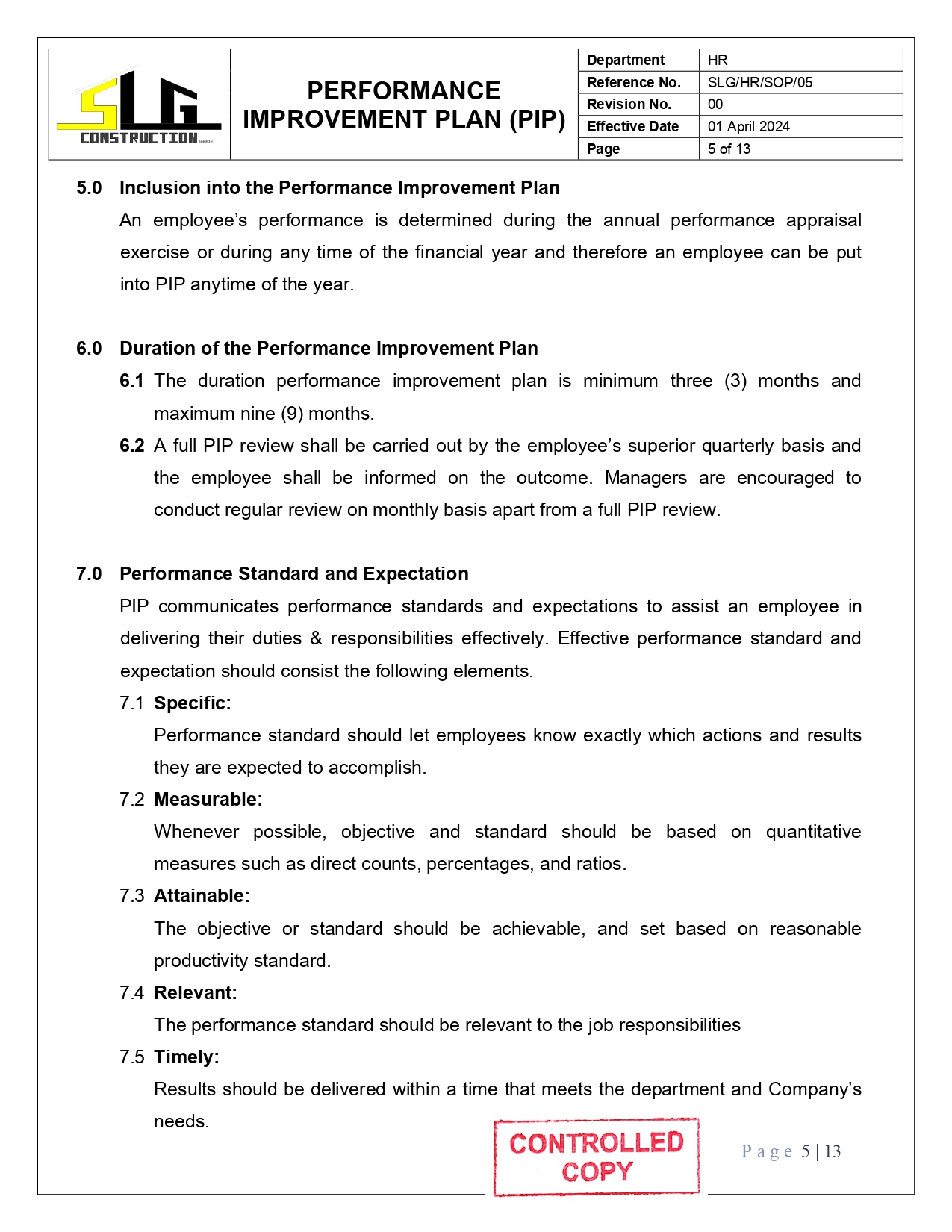 SLG-PRO-SOP Page 5